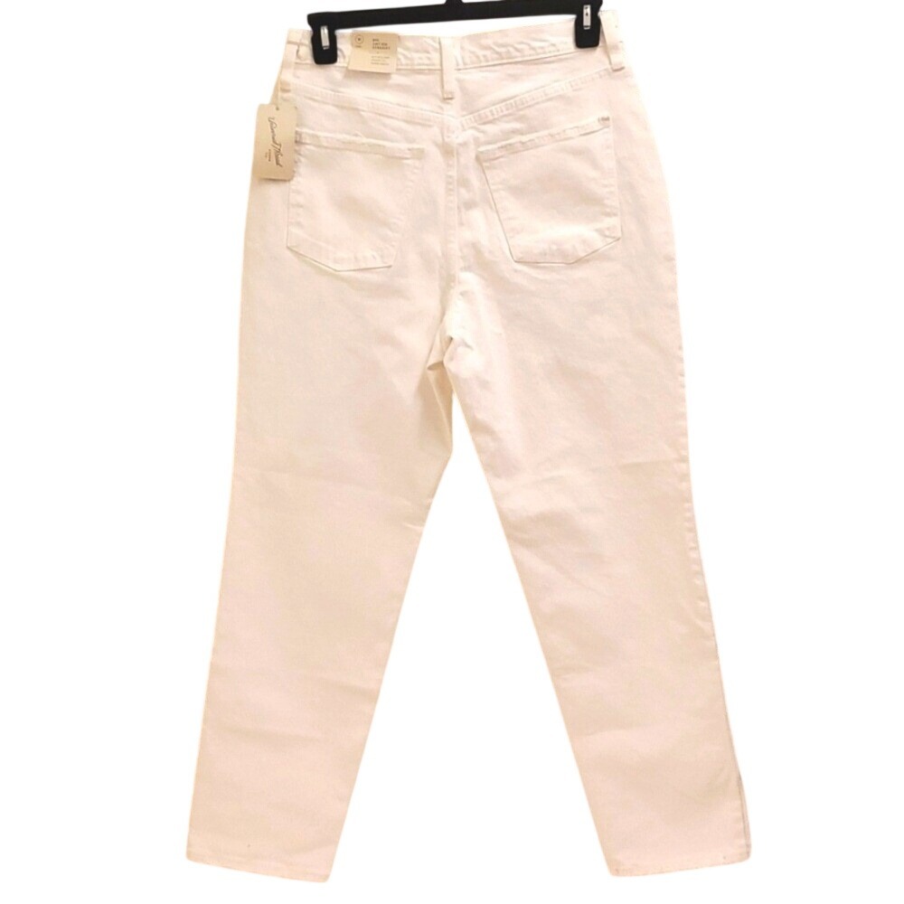 Universal Thread Womens White 90s Vintage Straight Leg Jeans Short - Picture 2 of 7